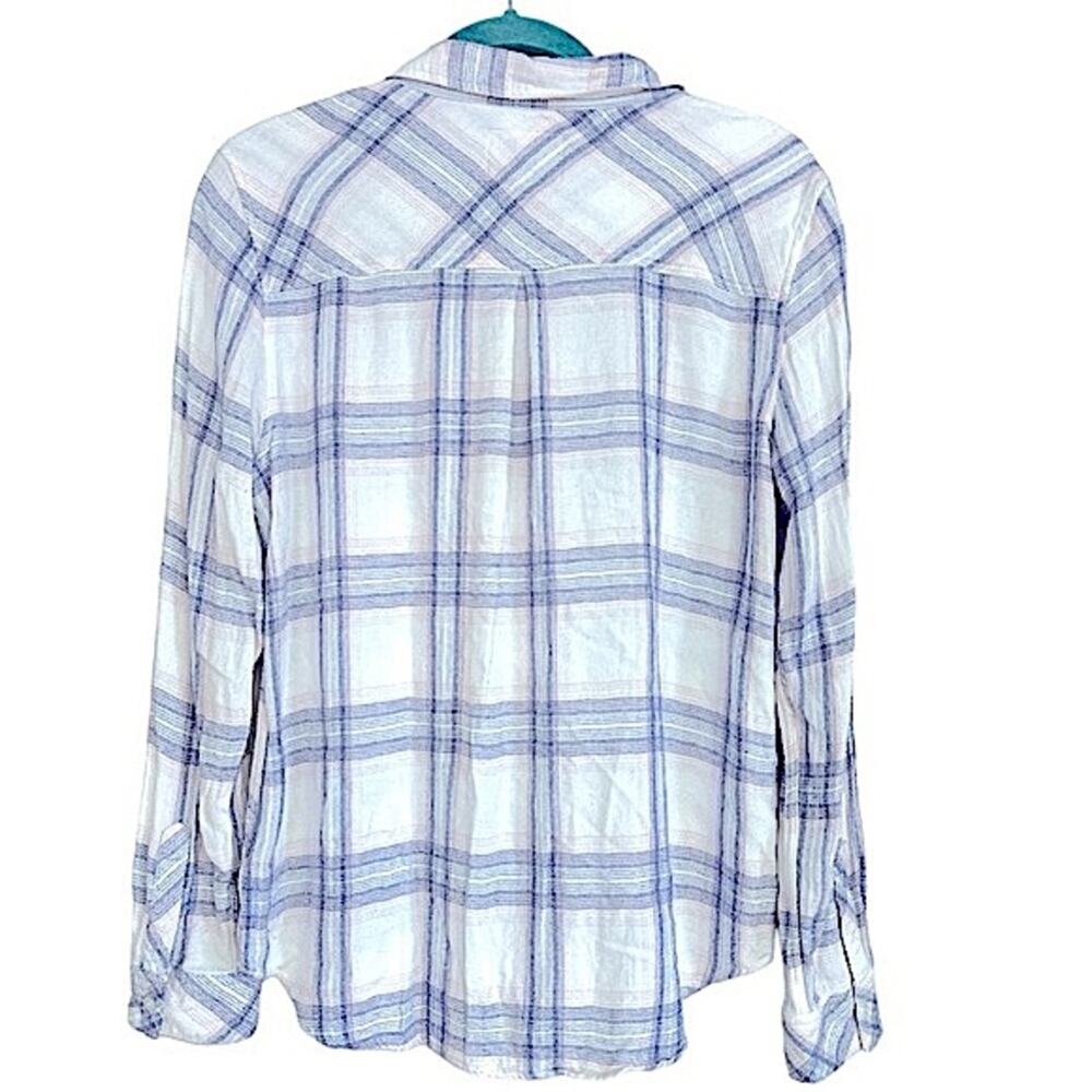 Rails Hunter White Coast Blush Plaid Button Down Shirt - Picture 4 of 8